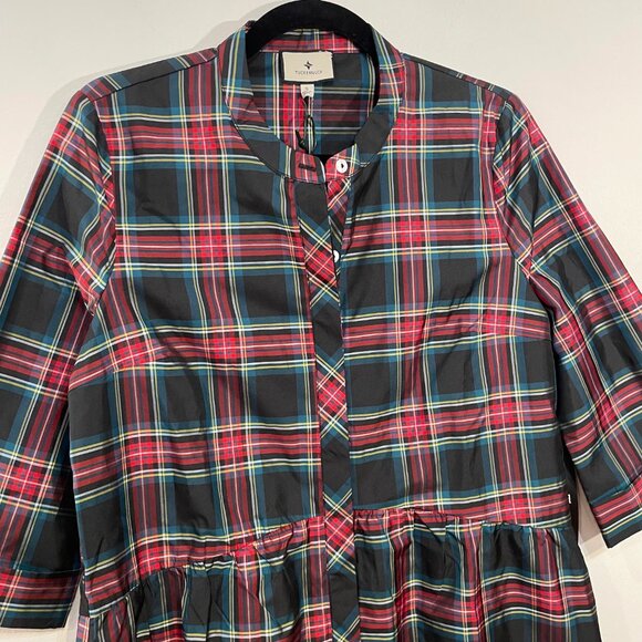 New Tuckernuck Royal Taffeta Shirtdress Highland Tartan Small $198 - Picture 5 of 8